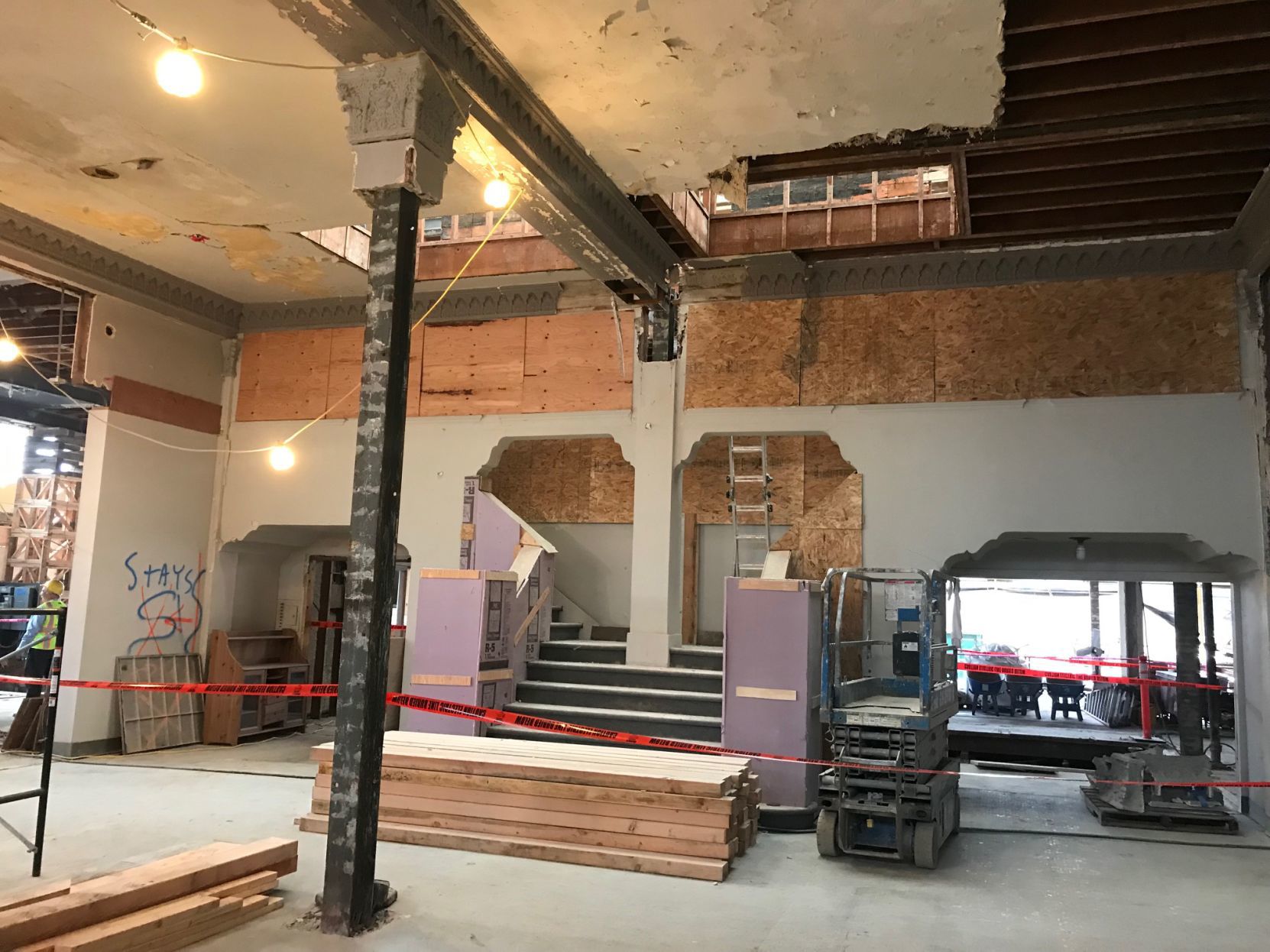 An arched staircase inside Napa's historic Gordon Building at 1130 First St.